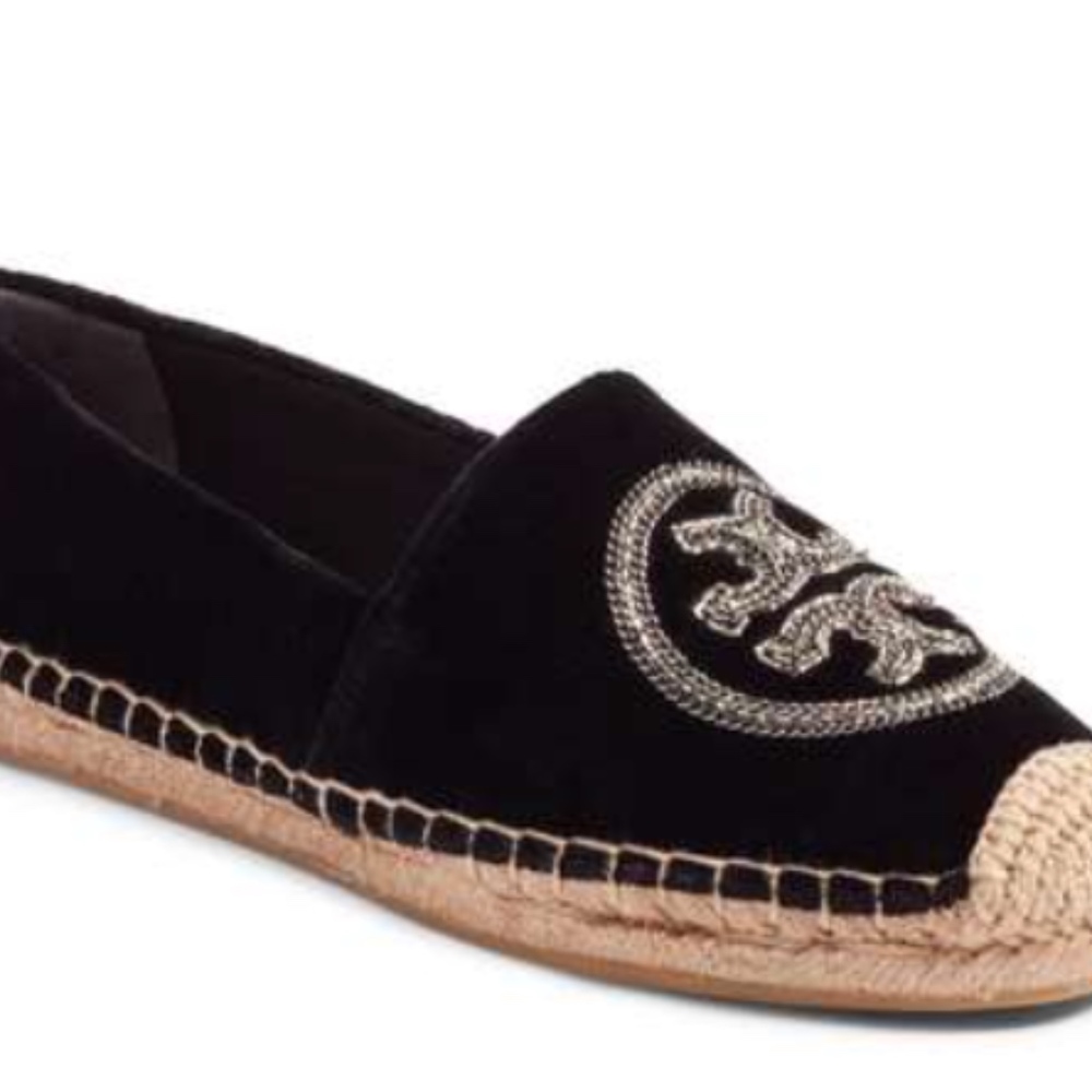 Tory Burch Chain Logo Espadrille Flat (Women)Size